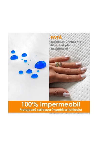 Pernador Αδιάβροχο προστατευτικό στρώματος Pernador, καπιτονέ, ελαστική σε όλη την επιφάνεια, 90x190x35 cm