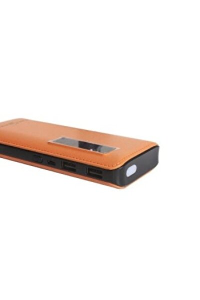 OEMN Professional external battery, 30000 mAh, Fast Charging, Powerbank eco-leather, brown