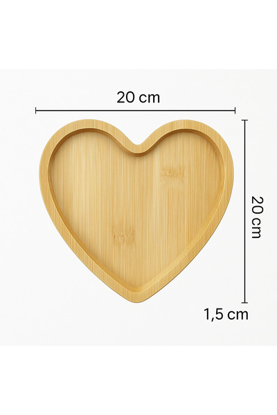 ADA Ahşap oyma ve çerçevecilik Πιάτο καρδιάς από μπαμπού