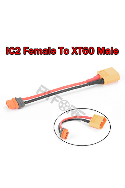 Choice IC2 F To XT60 M PYFORE IC2 To T / XT60 Plug Adapter Cable Battery ESC Connection Cable for 1/16 1/18
