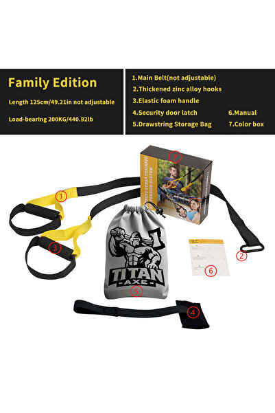 Choice 1set Suspended Training Belt with Bungee Storage Bag for Pull-ups, Pilates, Strength Training and Re