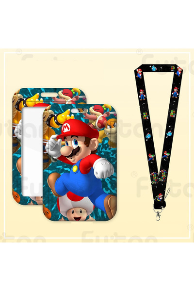 Choice 4 Cartoon Anime Credential Badge Holder Kawaii Mario Card Holders Student Campus Lanyard Cards Hold.