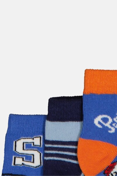 Hamleys Toddlers Boy 3 Pair Ankle Socks, Multicolor