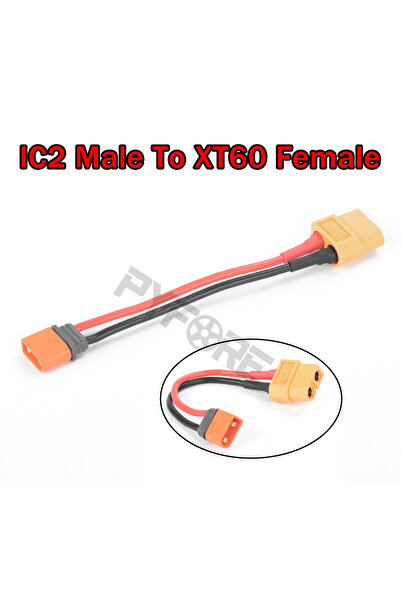 Choice IC2 M To XT60 F PYFORE IC2 To T / XT60 Plug Adapter Cable Battery ESC Connection Cable for 1/16 1/18