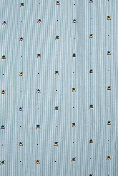 Premier Home Children's Lined Background Curtain Bee Patterned Gray 215X225