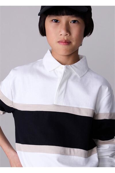 MAYORAL Boy's Polo Neck Long Sleeve T-Shirt Nata 7104