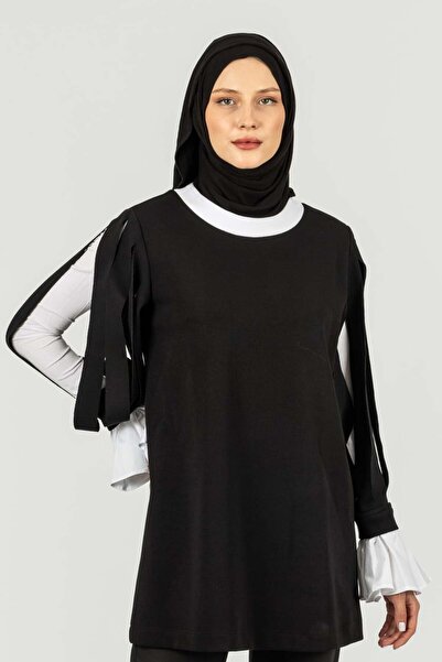 byözlemyazan Sleeveless Low-Cut Sweatshirt