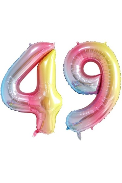 Domi Party & Gifts Set de 2 baloane folie, Domi Party & Gifts, Curcubeu, aniv...