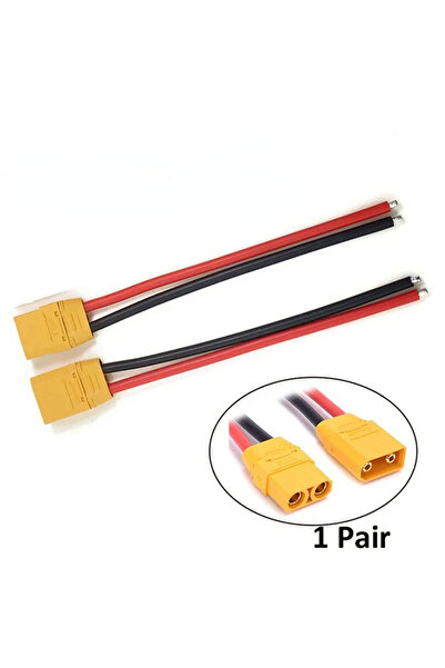 Choice زوج واحد من كابلات موصل XT90 أنثى ذكر XT90 مع سلك سيليكون 100 مم 12AWG...