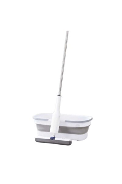 GIMASE Set mop rotativ cu găleată, microfibră, gri