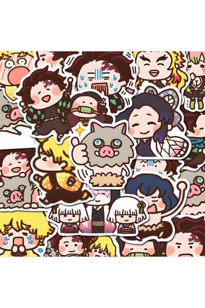 BANDAI 80PCS 80PCS Cute Cartoon Demon Slayer Anime Stickers Kamado Nezuko Dec...