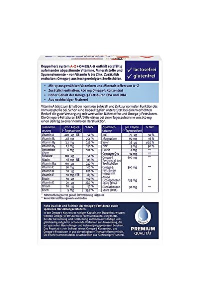 Doppelherz System A-Z + Omega-3 30 Capsules