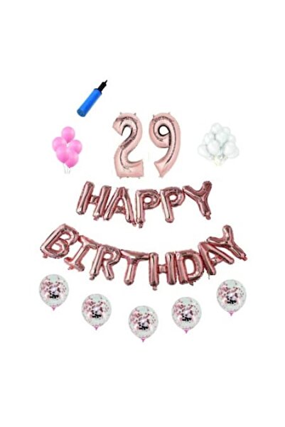 Domi Party & Gifts Set baloane La multi ani, 5 ani, aur roz, 40 piese,