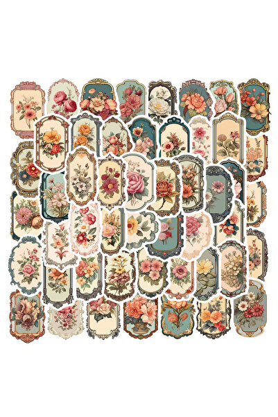 choice2 50 قطعة 10/30/50 قطعة ملصقات جرافيتي على شكل زهرة عتيقة، ملصقات ريترو...