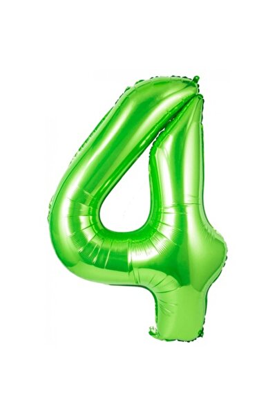 Domi Party & Gifts Balon folie, WOW, Verde, cifra 4, 105 cm