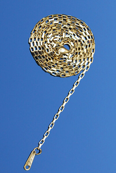 Rua Jewelry Çelik Dikdörtgen Geçirmeli Zincir Paslanmaz Çelik Kolye Altın Ren...