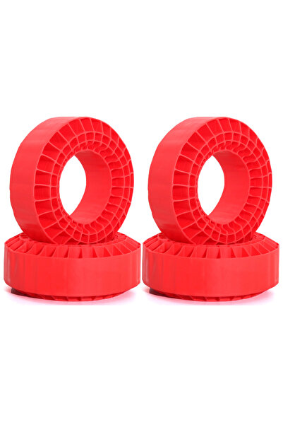 Choice 4 قطع إطارات حمراء مقاس 1.9 بوصة مع حشوة من هلام السيليكا الناعم المضا...