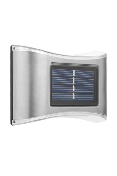 Danex LED Solar Wall Light, ABS/PC, IP65, 6 LEDs, warm white, grey