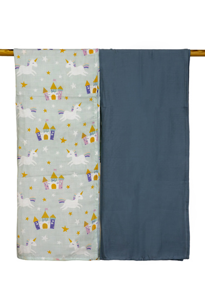 Mimiko غطاء موسلين بطبقتين 100% قطن فائق النعومة، قابل للتنفس، غطاء للأطفال م...