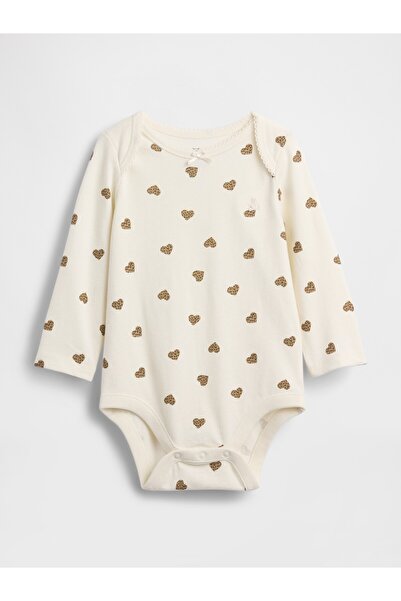 GAP Bebek Beyaz First Favorites Organik Pamuk Bodysuit