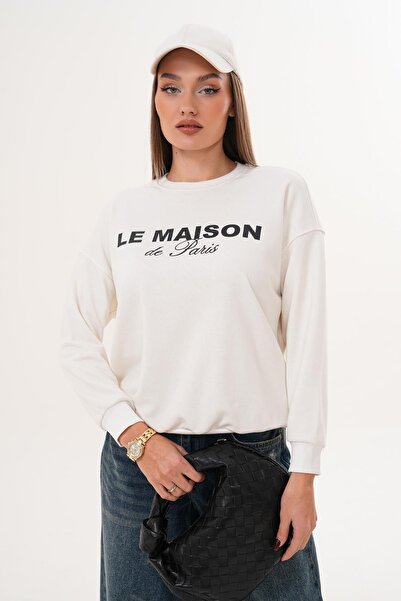 ŞİMAL Дамска блуза с три ленти и принт 255321 -