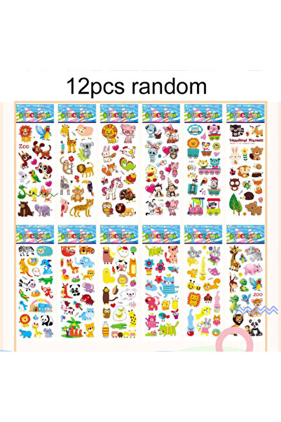 Choice5 12KTDW 12 قطعة/مجموعة ملصقات فقاعات للأطفال ملصقات ثلاثية الأبعاد لعب...