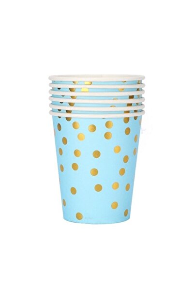 DAMUR Set of 10 Glasses, Polka Dot Print, Cardboard, 250 ml, 7.5 x 8.5 x 5.2 ...
