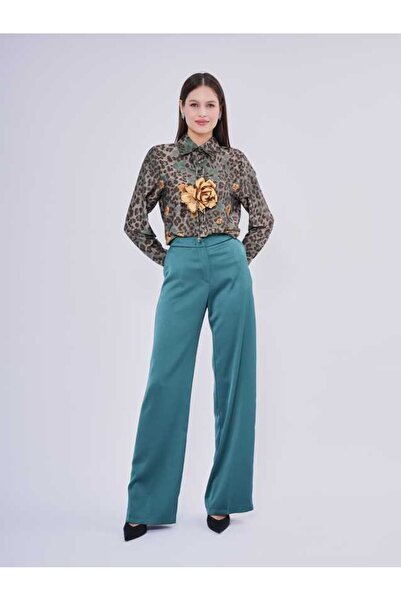 SERPİL Yüksek Bel Geniş Paça Kadın Pantolon 37227