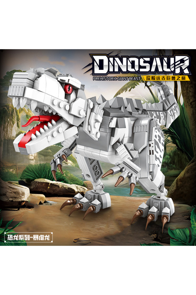 Choice NO BOX with 2 DOLLS Dinosaur World Building Blocks Set Primitive Forest Dinosaur Animals Bricks T-Re