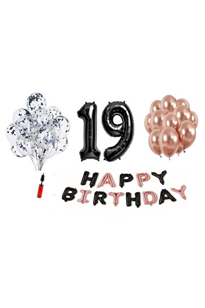 Domi Party & Gifts Set 36 baloane, Domi Party & Gifts, La mulți ani negru/aur...