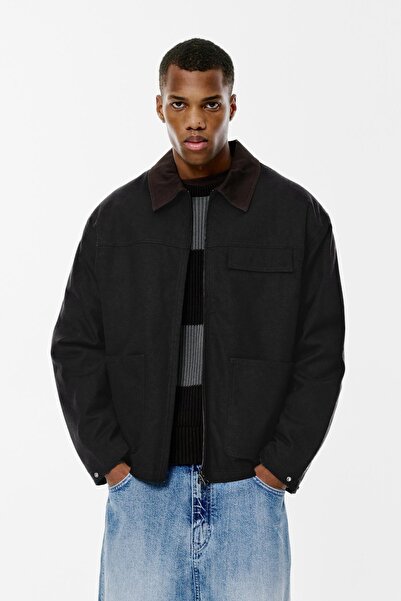 Pull & Bear Kontrast yakalı ceket