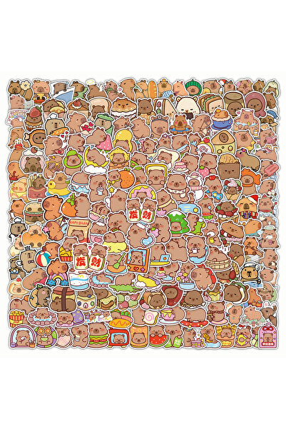 Choice1 Random100PCS 10/50/100/200PCS Cartoon Capybara Sticker Fun Animal Dec...