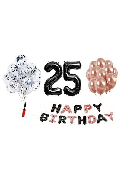 Domi Party & Gifts Set 36 baloane, Domi Party & Gifts, La mulți ani negru/aur...