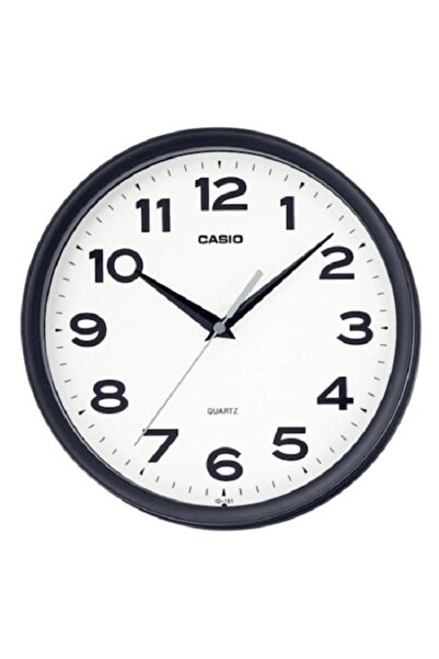Casio Wall clock IQ-151, black case, white dial, visible digits