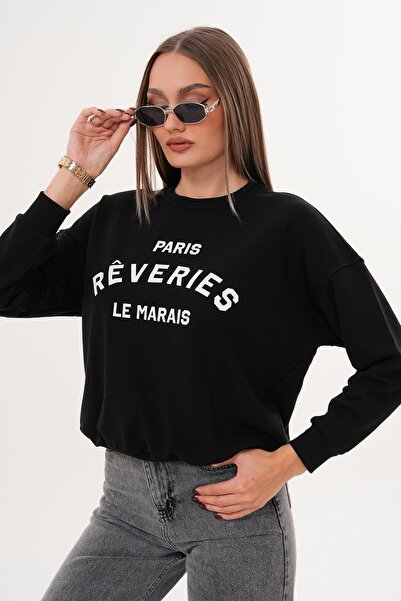 ŞİMAL Дамска блуза с три ленти и принт 255322 -