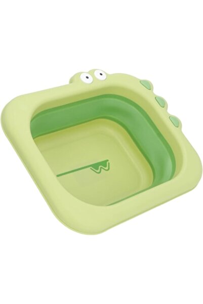 Domi Party & Gifts Lavoar Pliabil, din PP/TPE, Portabil, Model Crocodil, 30x24.5x9 cm, Verde