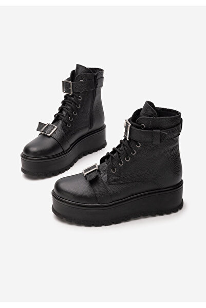 B T Shoes Mποτάκια πλατφόρμα Astrid V5 Μαύρα