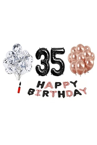 Domi Party & Gifts Set 36 baloane, Domi Party & Gifts, La mulți ani negru/aur...