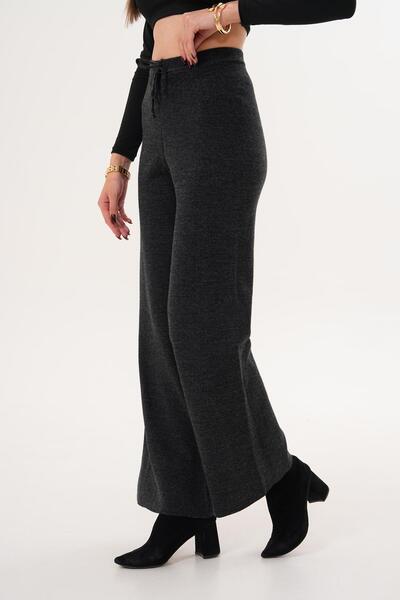 ŞİMAL Women's Wide Leg Knitwear Knitted Trousers 255166 -