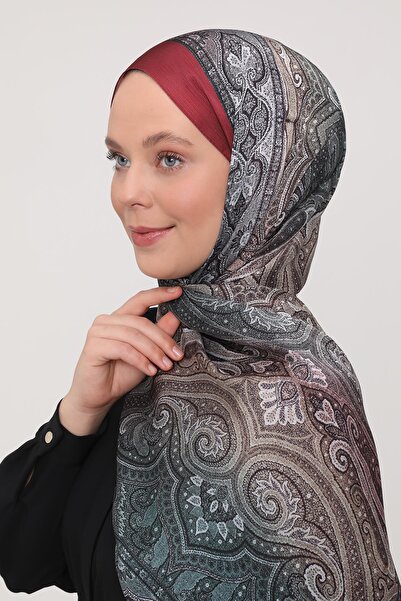 Levidor Kırmızı Gölgeli Desen Brand Şal