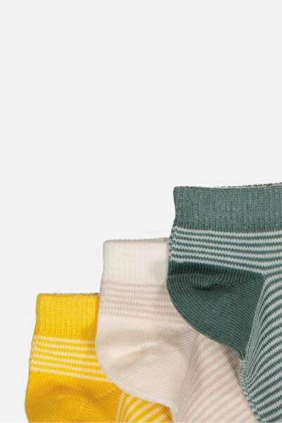 Joe Boxer Toddlers Boy 5 Pairs Stripe Ankle Socks, Multicolor