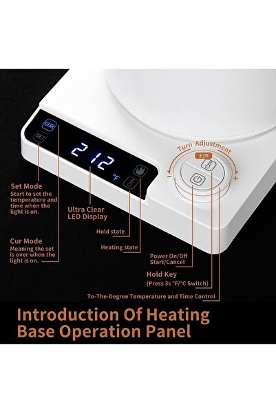 Generic KT10 PRO Electric Kettle 1L - Stainless Steel with Temperature Control Electric Kettle (White)