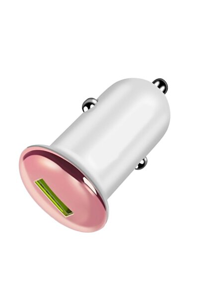 DAMUR Încărcător auto, Încărcare rapidă QC3.0, USB, ABS, Roz