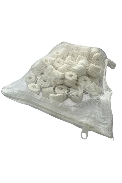 OEM Ceramic filter rings for aquarium, porous biological media, with mesh bag, for in-tank filters