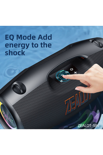 zealot S89 250W Bluetooth Speaker, IPX6 Waterproof, 48000mAh Battery, and RGB Lighting