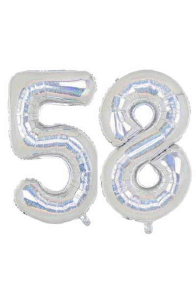 Domi Party & Gifts Set de 2 baloane folie, număr, Domi Party & Gifts, hologra...