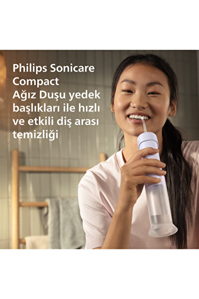 Philips Sonicare Kompakt Ağız Duşu 2li Yedek Başlık, N2 Comfort, N1 Standart başlık, HX3072/00