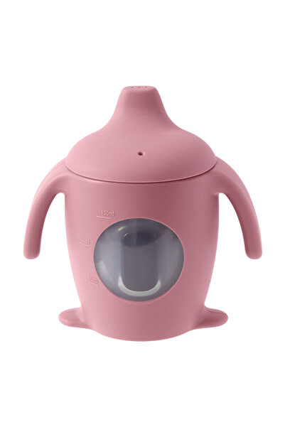 Choice 010-powder rose Color Kids 1PCS Silicone Penguin Sippy Cup Transparent...