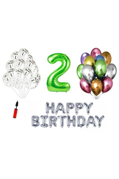 Domi Party & Gifts Set 32 ​​baloane, Domi Party & Gifts, La mulți ani a 2-a a...