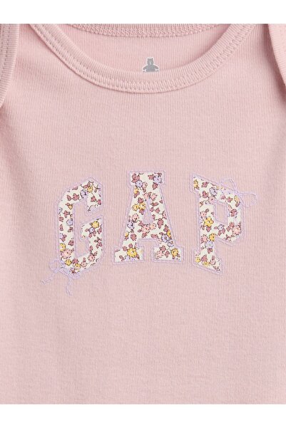 GAP Bebek Pembe Logo Bodysuit
